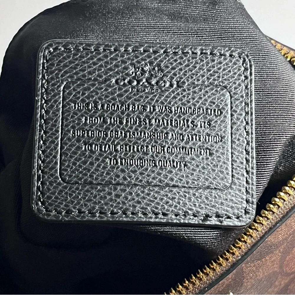 NWOT Coach North South Crossbody in Signature Brown/ Black - Picture 10 of 13